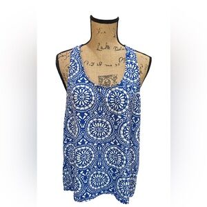 Show Me Your MuMu Blue and White Mandala Tank Top